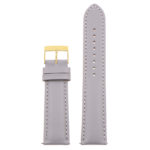 St18.7.7.yg Up Grey (Yellow Gold Buckle) Padded Smooth Leather Watch Band Strap