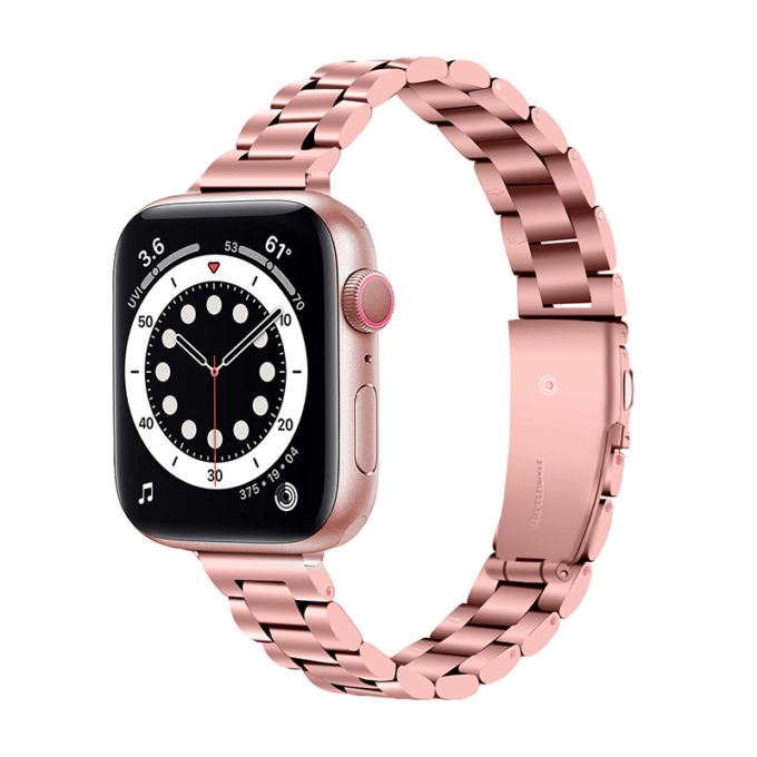 a.m21.pg Main Pink Gold StrapsCo Slim Stainless Steel Band for Apple Watch