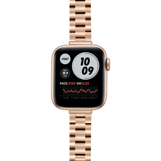 a.m21.rg Upright Rose Gold StrapsCo Slim Stainless Steel Band for Apple Watch