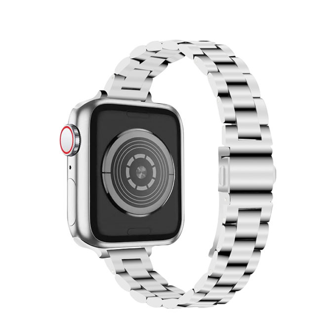 a.m21.ss Back Silver StrapsCo Slim Stainless Steel Band for Apple Watch