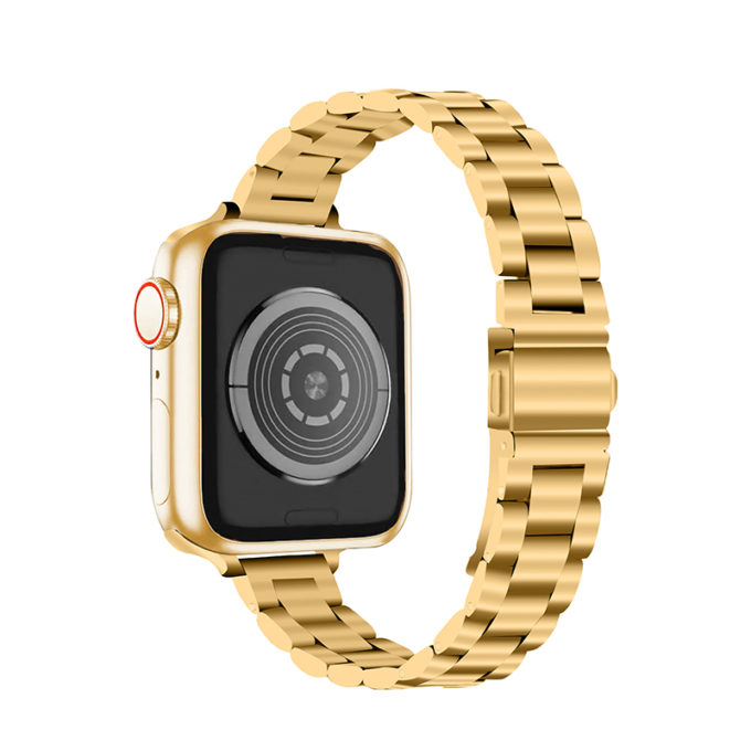 a.m21.yg Back Yellow Gold StrapsCo Slim Stainless Steel Band for Apple Watch