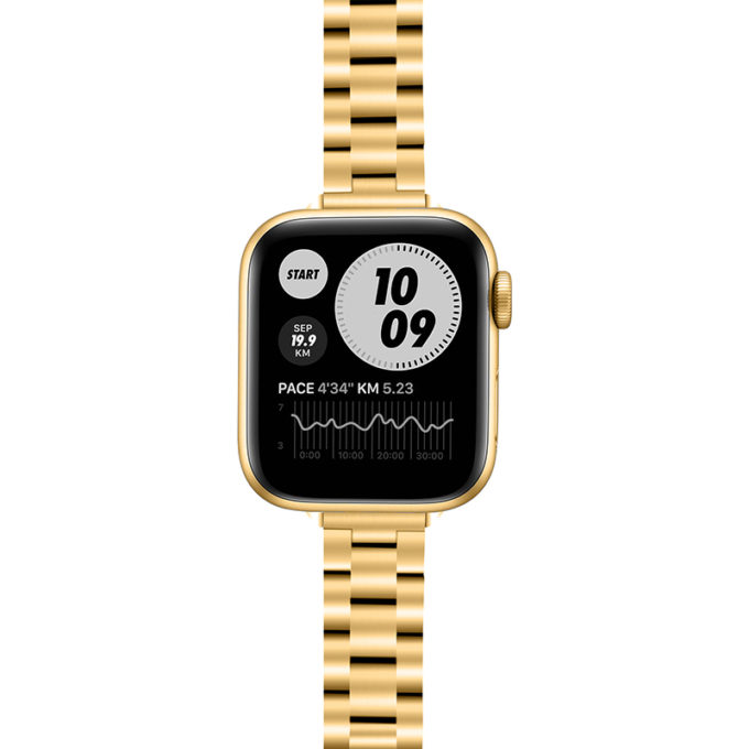 a.m21.yg Upright Yellow Gold StrapsCo Slim Stainless Steel Band for Apple Watch