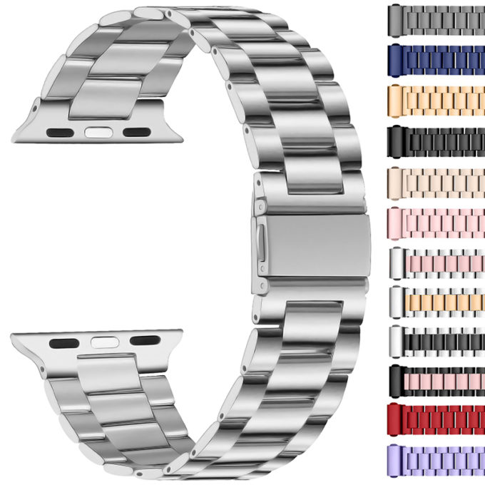 a.m25 Gallery Silver StrapsCo Flat Stainless Steel Band for Apple Watch