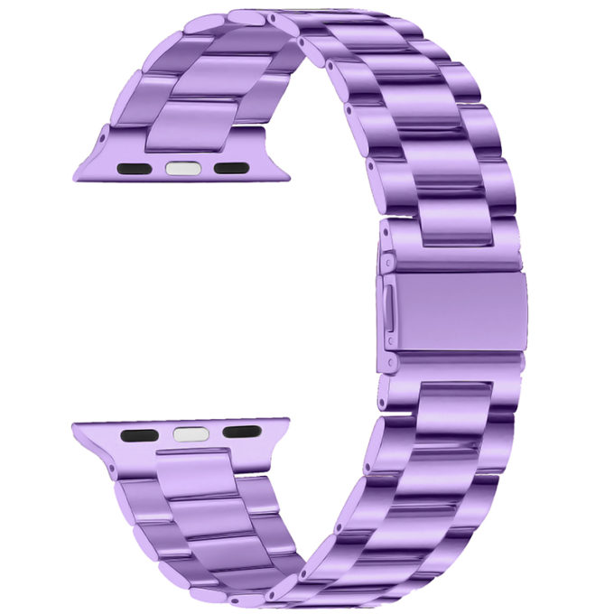 a.m25.18 Back Light Purple StrapsCo Flat Stainless Steel Band for Apple Watch