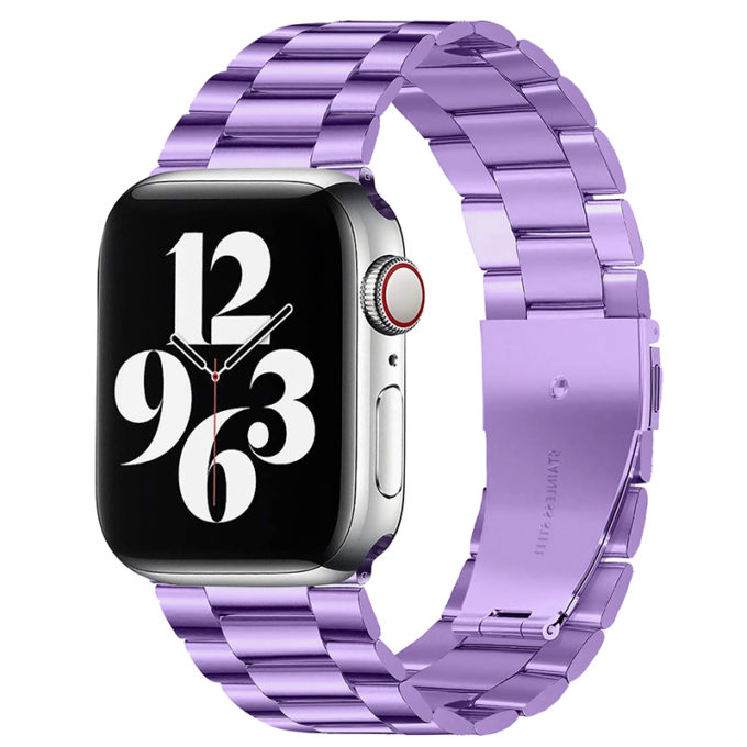 a.m25.18 Main Light Purple StrapsCo Flat Stainless Steel Band for Apple Watch