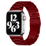 a.m25.6 Main Red StrapsCo Flat Stainless Steel Band for Apple Watch