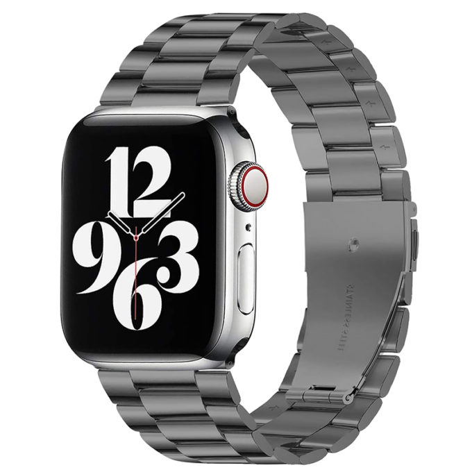 a.m25.7 Main Grey StrapsCo Flat Stainless Steel Band for Apple Watch
