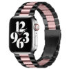 a.m25.mb .13 Main Black Pink StrapsCo Flat Stainless Steel Band for Apple Watch