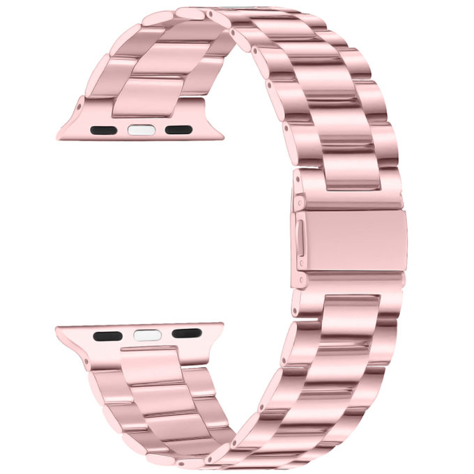 a.m25.pg Back Pink Gold StrapsCo Flat Stainless Steel Band for Apple Watch