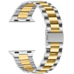 a.m25.ss.yg Back Silver & Gold StrapsCo Flat Stainless Steel Band for Apple Watch