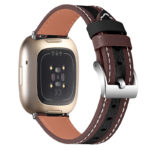 fb.l52.2 Back Super Stripe Leather Strap for Fitbit Versa 3Sense Brown Black StrapsCo Genuine Leather Watch Band copy