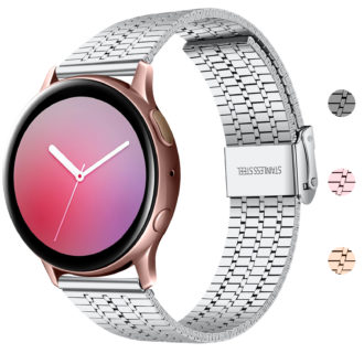 Samsung Galaxy Watch3 | Black Canvas by Barton Watch Bands 41mm Galaxy Watch / Rose Gold / Standard