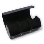 wr8.1.mb .3 Open Black Black Hardware StrapsCo DASSARI Premium Saffiano Leather Octo Roll Watch Roll