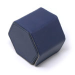 wr8.5.7.ss .1 Closed Blue Grey Silver hardware StrapsCo DASSARI Premium Saffiano Leather Octo Roll Watch Roll