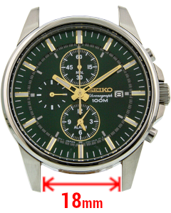 Seiko SNAF09 Chronograph Strap Size & Lug Width