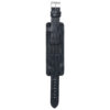 ds23.1 Main Black StrapsCo DASSARI Vintage Alligator Embossed Leather Cuff Strap