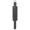 ds23.7 Main Grey StrapsCo DASSARI Vintage Alligator Embossed Leather Cuff Strap