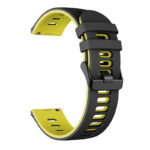 g.r58.1.10.22 Angle Black Yellow StrapsCo Silicone Band for Garmin Vivoactive 4 Rubber Watch Strap