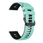 g.r58.11.5.22 Angle Aqua Midnight Blue StrapsCo Silicone Band for Garmin Vivoactive 4 Rubber Watch Strap