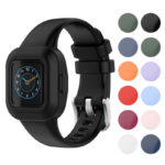 g.r67 Gallery Black StrapsCo Rubber Strap for Garmin Vivofit Jr. 3 Silicone Smartwatch Band