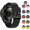 G.r76 ALL COLOR (Black & Grey) StrapsCo Perorated Rubber Sport Strap For Fenix 6X 6