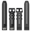 g.r76.1.1 Black Grey Upright StrapsCo Perorated Rubber Sport Strap for Fenix 6X 6