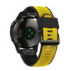g.r76.10.1 Black Yellow Main StrapsCo Perorated Rubber Sport Strap for Fenix 6X 6