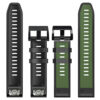 g.r76.11.1 Black Army Green Upright StrapsCo Perorated Rubber Sport Strap for Fenix 6X 6
