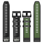 G.r76.11.1 Black & Army Green Upright StrapsCo Perorated Rubber Sport Strap For Fenix 6X 6