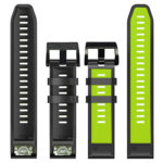 G.r76.11a.1 Black & Lime Upright StrapsCo Perorated Rubber Sport Strap For Fenix 6X 6