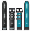 g.r76.5a.1 Black Blue Upright StrapsCo Perorated Rubber Sport Strap for Fenix 6X 6