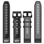 g.r76.7.1 Black Grey Upright StrapsCo Perorated Rubber Sport Strap for Fenix 6X 6