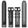 G.r76.7.1 Black & Grey Upright StrapsCo Perorated Rubber Sport Strap For Fenix 6X 6