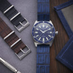 Nt8 Creative StrapsCo DASSARI Vintage Alligator Embossed Single Pass Leather NATO Strap