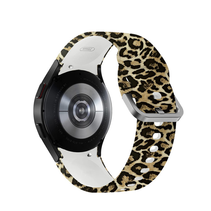s.r30.b Back Leopard Print StrapsCo Patterned Silicone Strap for Samsung Galaxy Watch 4 Rubber Watch Band