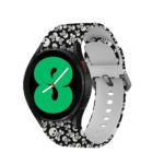 s.r30.d Main Skull and Bones StrapsCo Patterned Silicone Strap for Samsung Galaxy Watch 4 Rubber Watch Band