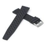 fk6.1 Cross Black DASSARI Classic Tropical Style FKM Rubber Watch Band Strap 20mm 22mm