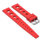 fk8.6.20 Angle StrapsCo Red DASSARI Vintage FKM Rubber Strap Silicone Band