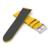 ks7.10 Cross Yellow StrapsCo DASSARI Flat Pebbled Leather Band Genuine Leather Watch Strap