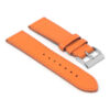 ks7.12 Angle Orange StrapsCo DASSARI Flat Pebbled Leather Band Genuine Leather Watch Strap