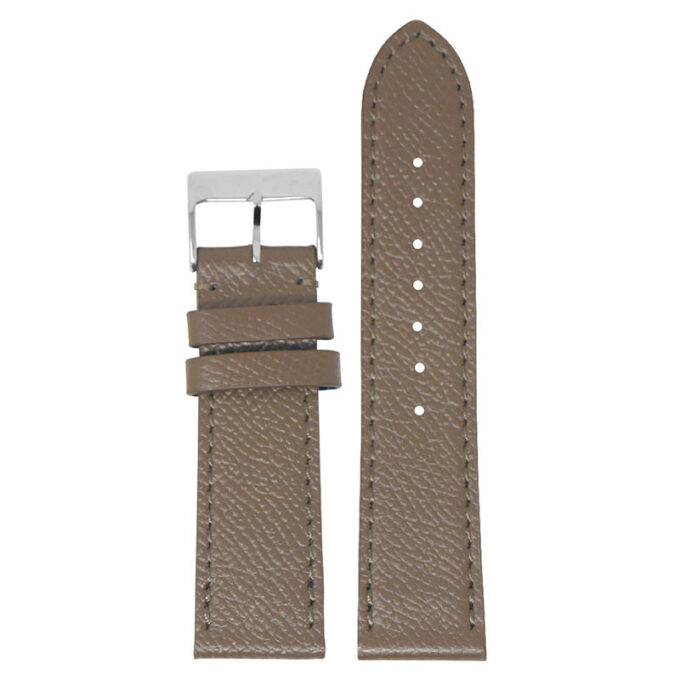 ks7.2 Main Brown StrapsCo DASSARI Flat Pebbled Leather Band Genuine Leather Watch Strap