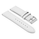 ks7.22 Angle White StrapsCo DASSARI Flat Pebbled Leather Band Genuine Leather Watch Strap