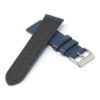 ks7.5 Cross Blue StrapsCo DASSARI Flat Pebbled Leather Band Genuine Leather Watch Strap