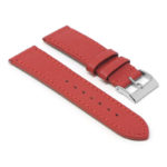 ks7.6 Angle Red StrapsCo DASSARI Flat Pebbled Leather Band Genuine Leather Watch Strap