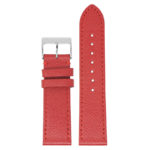 ks7.6 Main Red StrapsCo DASSARI Flat Pebbled Leather Band Genuine Leather Watch Strap