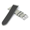 ks7.7 Cross Grey StrapsCo DASSARI Flat Pebbled Leather Band Genuine Leather Watch Strap
