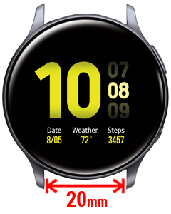 Samsung galaxy watch active leather outlet band