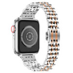 a.m22 Back Silver & Rose StrapsCo Slim Stainless Steel Bracelet for Apple Watch