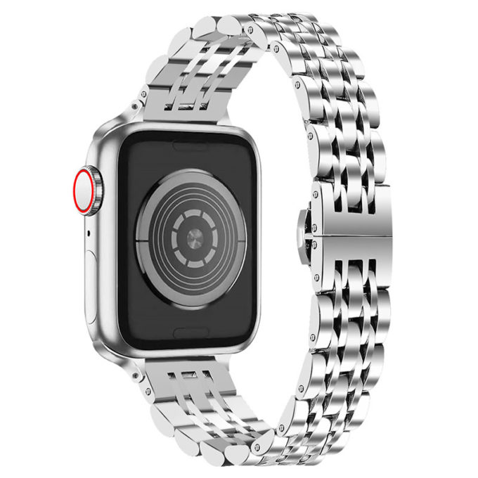 a.m22 Back Silver StrapsCo Slim Stainless Steel Bracelet for Apple Watch