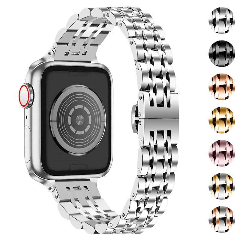 Apple Watch Straps | Stainless Steel | Link Bracelet | Metal Link Bracelet  | Space Black Stainless Steel | Apple Watch Series 8 | Apple Watch Series 7  | Apple Watch Series